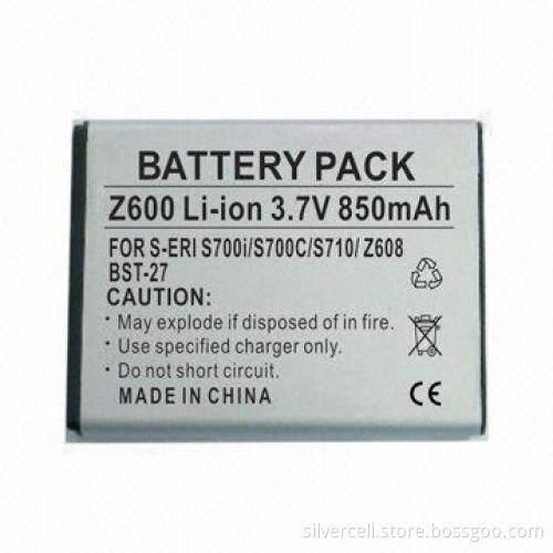 Li-ion Battery for Sony Ericsson Z600 with 850mAh Capacity